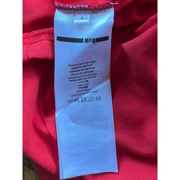 MCQ Alexander Mc Queen Red Pullover T Shirt Dress Women's Size Small - Picture 5 of 10